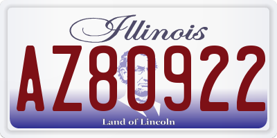 IL license plate AZ80922