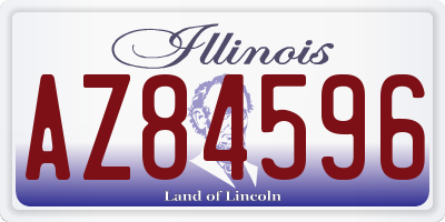 IL license plate AZ84596