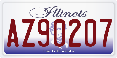 IL license plate AZ90207