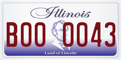 IL license plate B000043