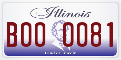 IL license plate B000081