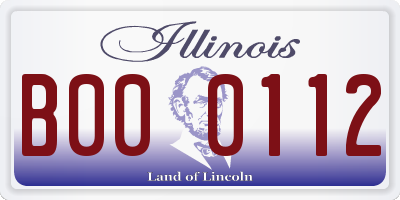 IL license plate B000112
