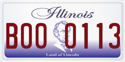 IL license plate B000113