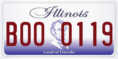 IL license plate B000119