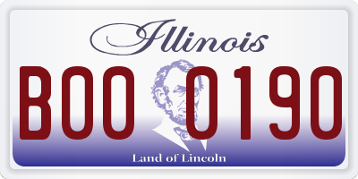 IL license plate B000190