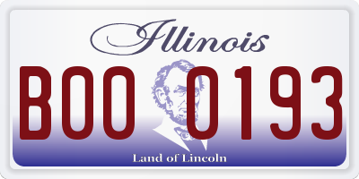 IL license plate B000193