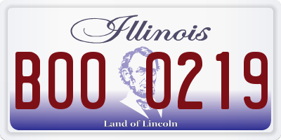 IL license plate B000219