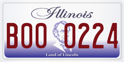 IL license plate B000224