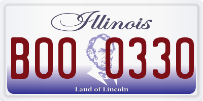 IL license plate B000330