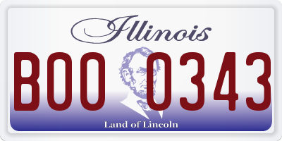 IL license plate B000343