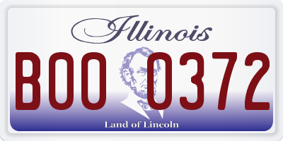 IL license plate B000372