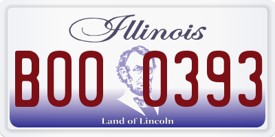 IL license plate B000393
