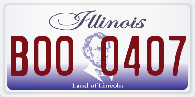 IL license plate B000407