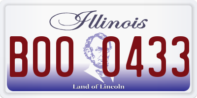 IL license plate B000433
