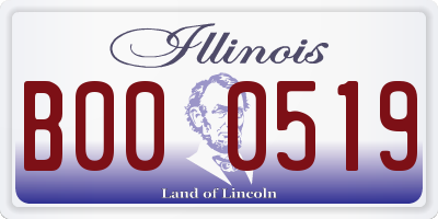IL license plate B000519
