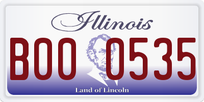 IL license plate B000535