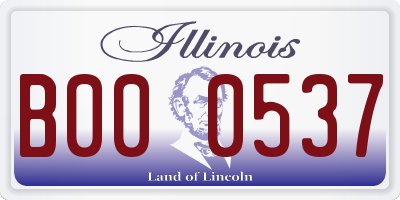 IL license plate B000537