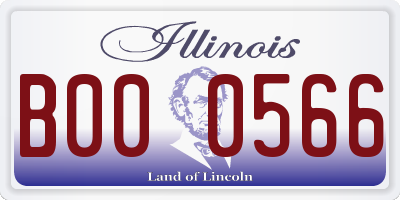 IL license plate B000566