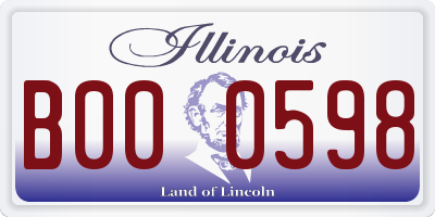 IL license plate B000598