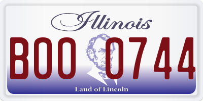 IL license plate B000744