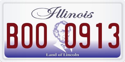 IL license plate B000913