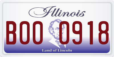 IL license plate B000918