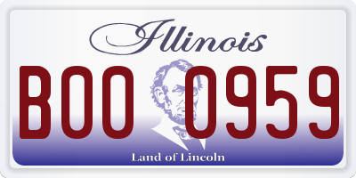 IL license plate B000959