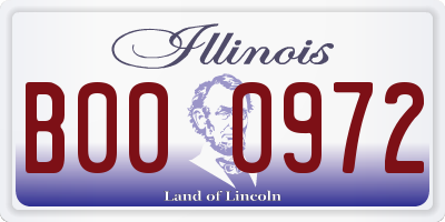 IL license plate B000972