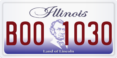 IL license plate B001030
