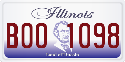 IL license plate B001098