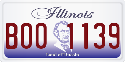 IL license plate B001139