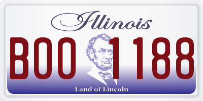 IL license plate B001188