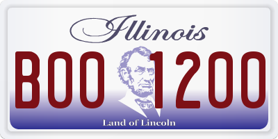 IL license plate B001200