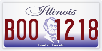 IL license plate B001218