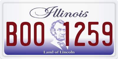 IL license plate B001259