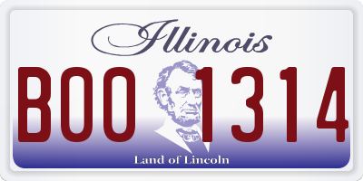 IL license plate B001314