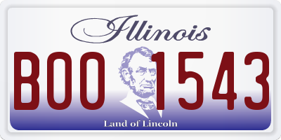 IL license plate B001543