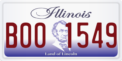 IL license plate B001549