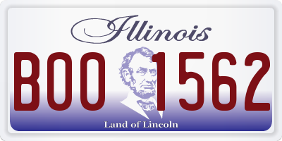 IL license plate B001562