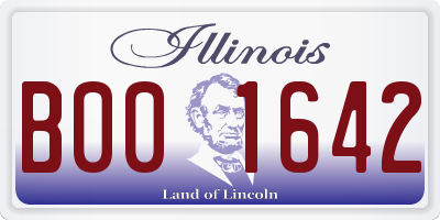 IL license plate B001642