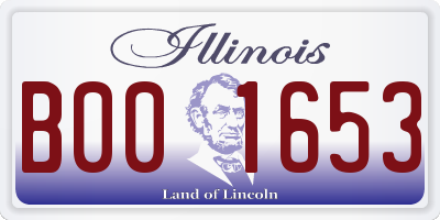 IL license plate B001653
