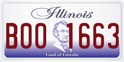 IL license plate B001663