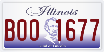 IL license plate B001677