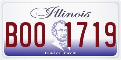 IL license plate B001719