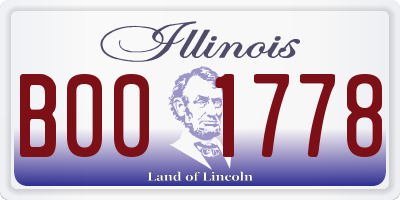 IL license plate B001778