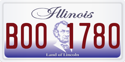 IL license plate B001780