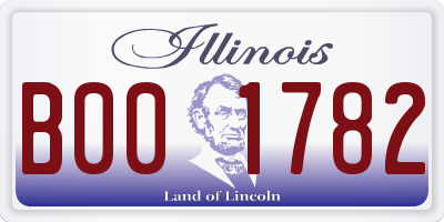 IL license plate B001782