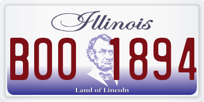 IL license plate B001894