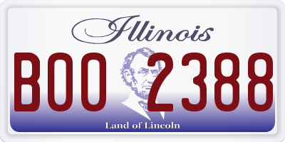 IL license plate B002388