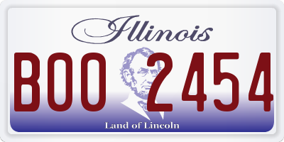 IL license plate B002454